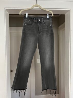 Express Cropped Flare High Rise Jeans